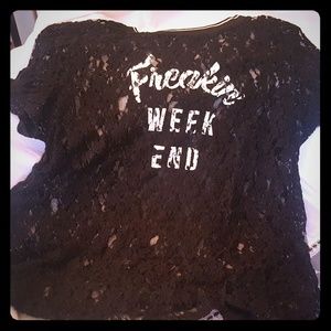 'Freakin weekend' Lace Shirt
